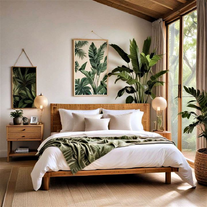 natural elements tropical bedroom