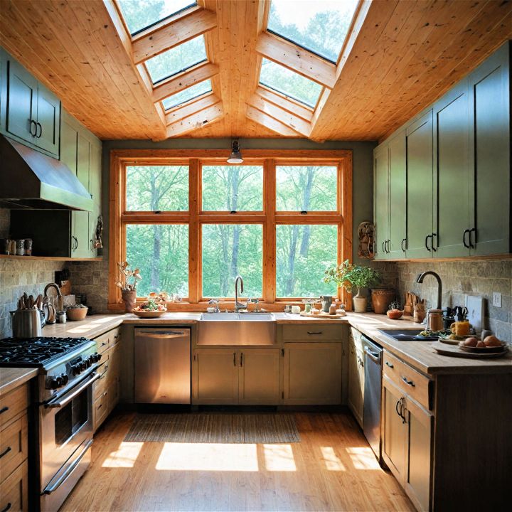 natural light for cabin kitchen