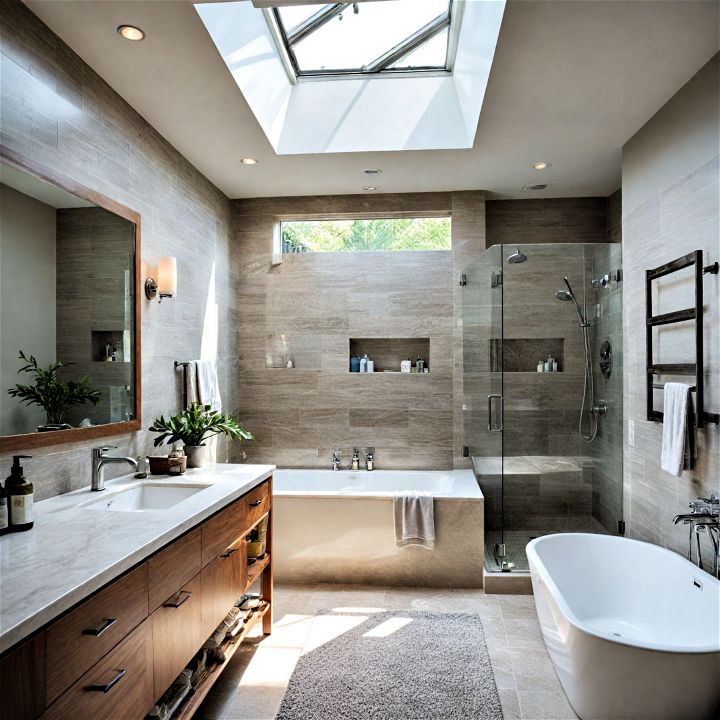 natural light to enhance large bathroom
