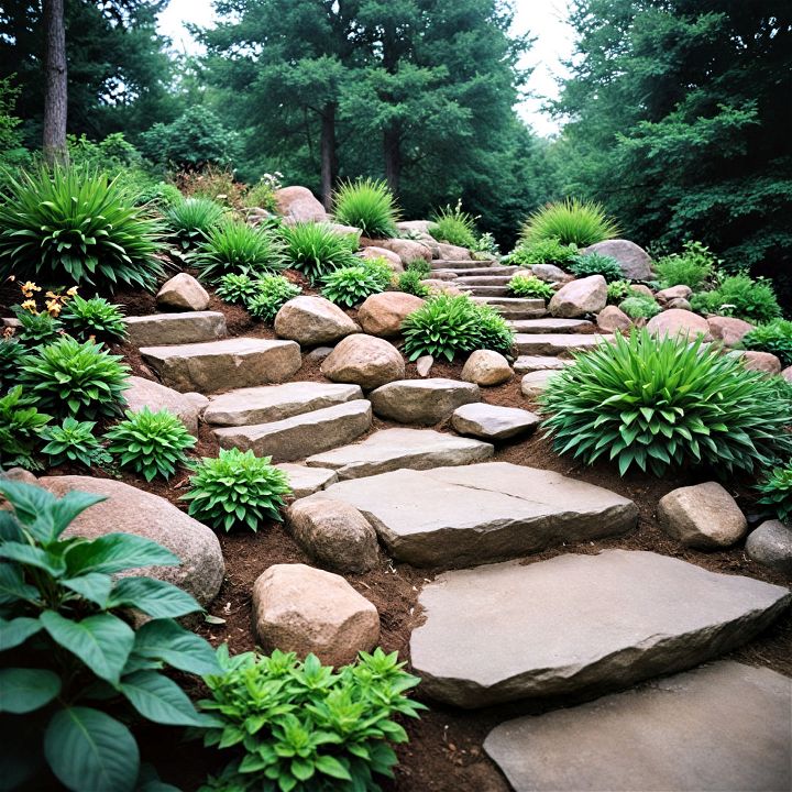 natural rock garden idea