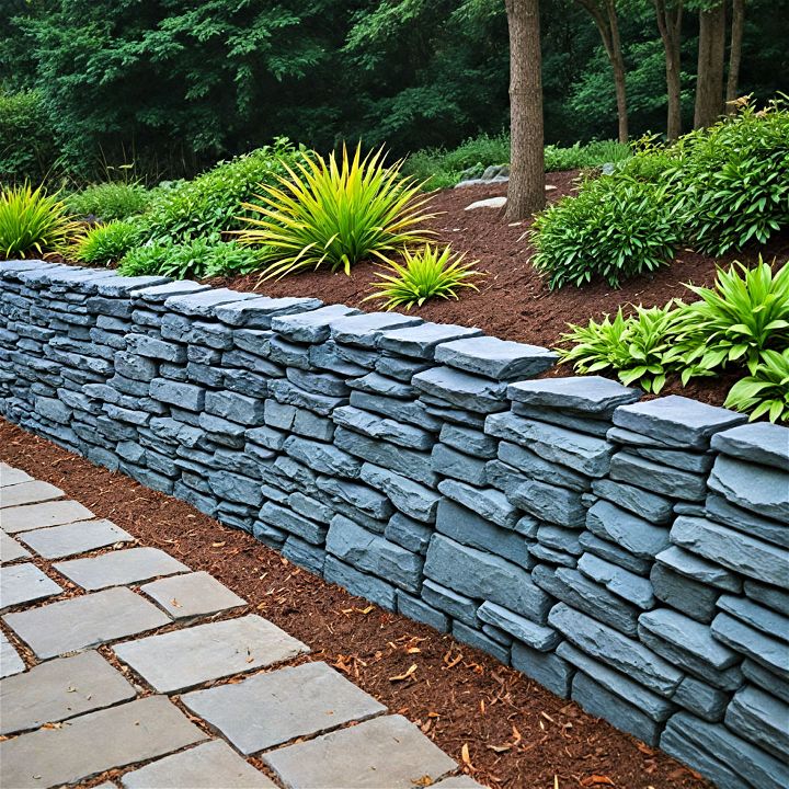natural slate wall for a minimalist look