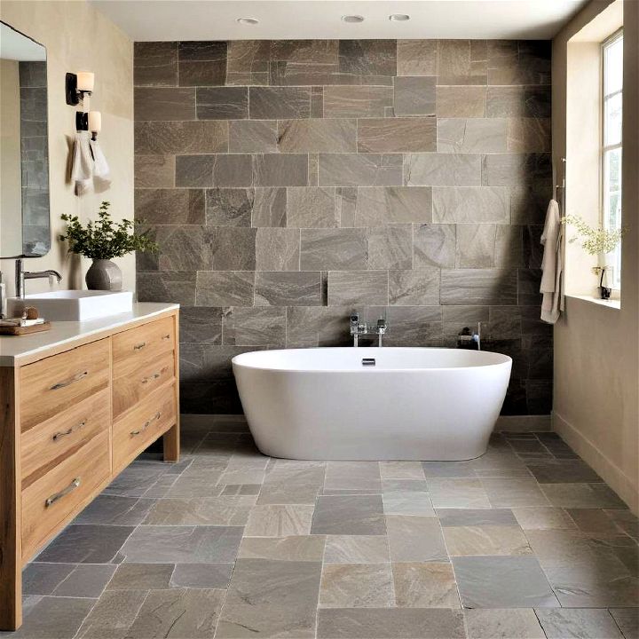 natural stone bathroom flooring