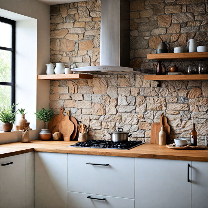 natural textures scandinavian kitchen