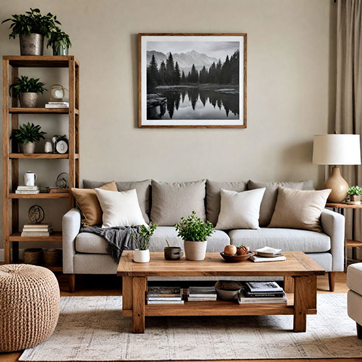 natural wood furniture living room