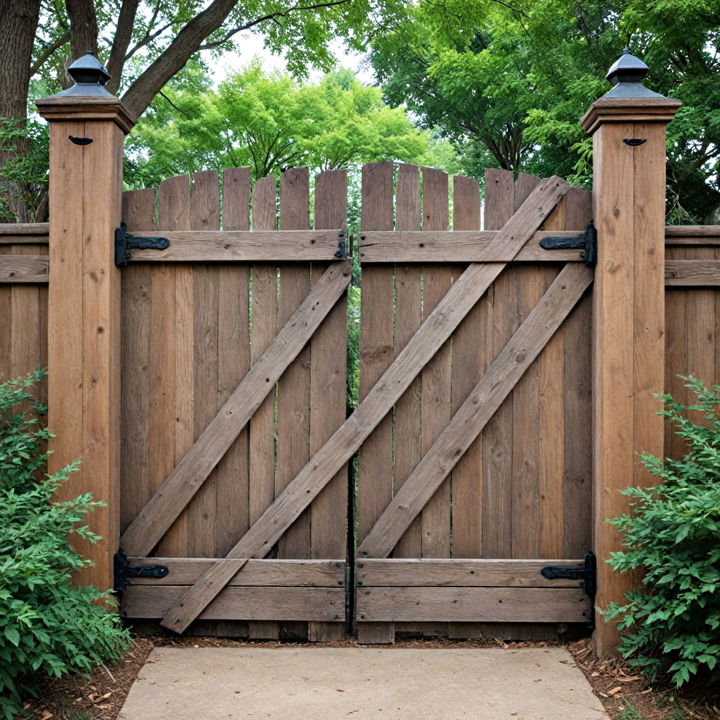 natural wood rustic gate