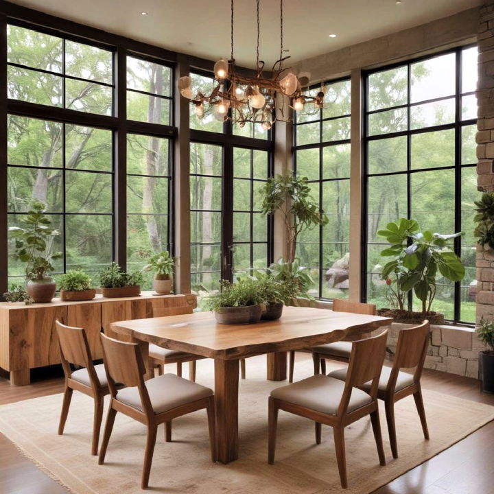 nature inspired dining rooms