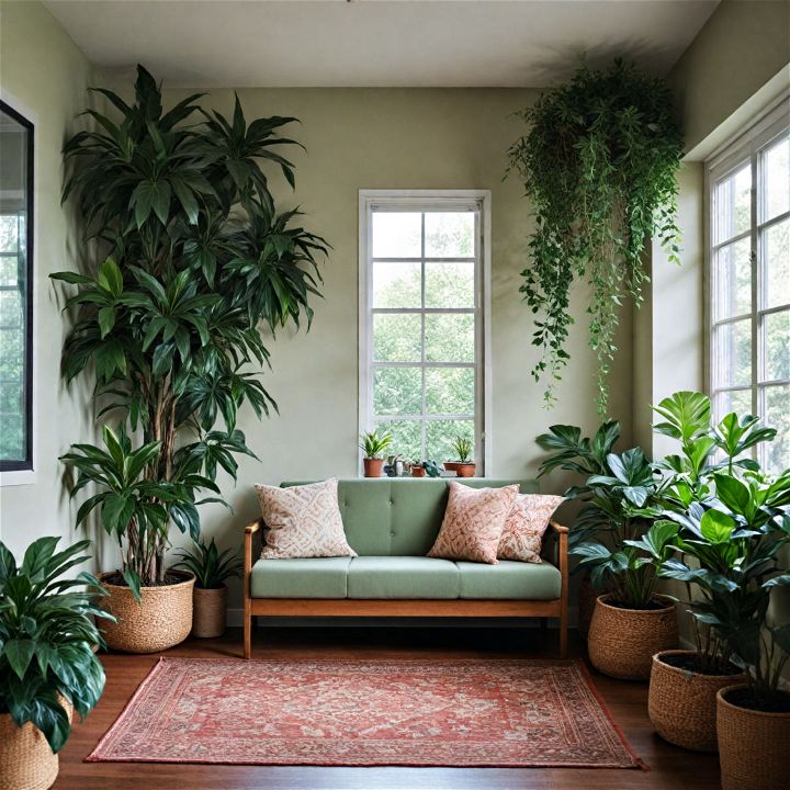 nature inspired nook for meditation room