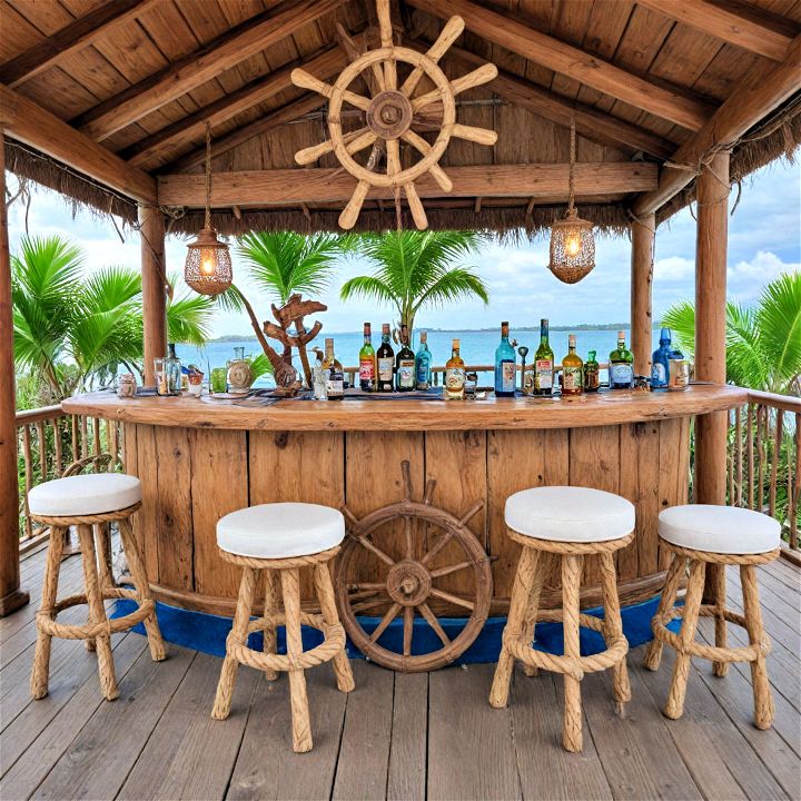 nautical decor tiki bar