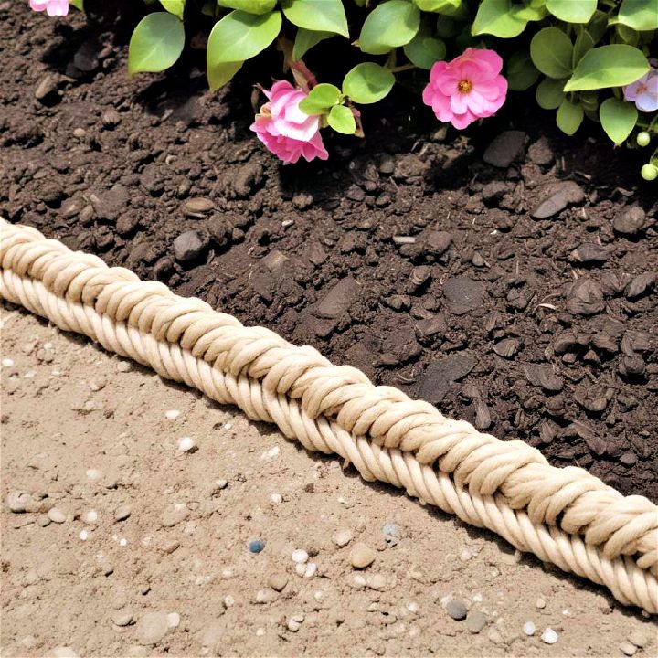 nautical inspired border with rope edging