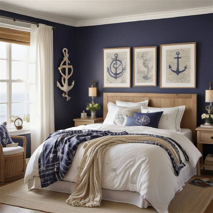 nautical theme eclectic bedroom