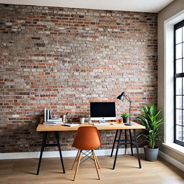 ndustrial style wallpaper for office