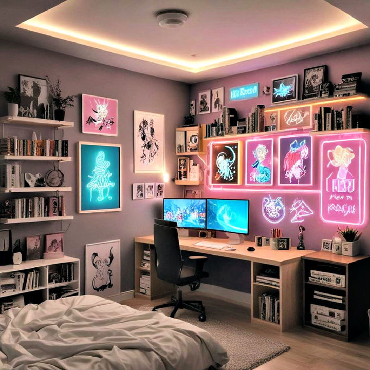 neon anime room