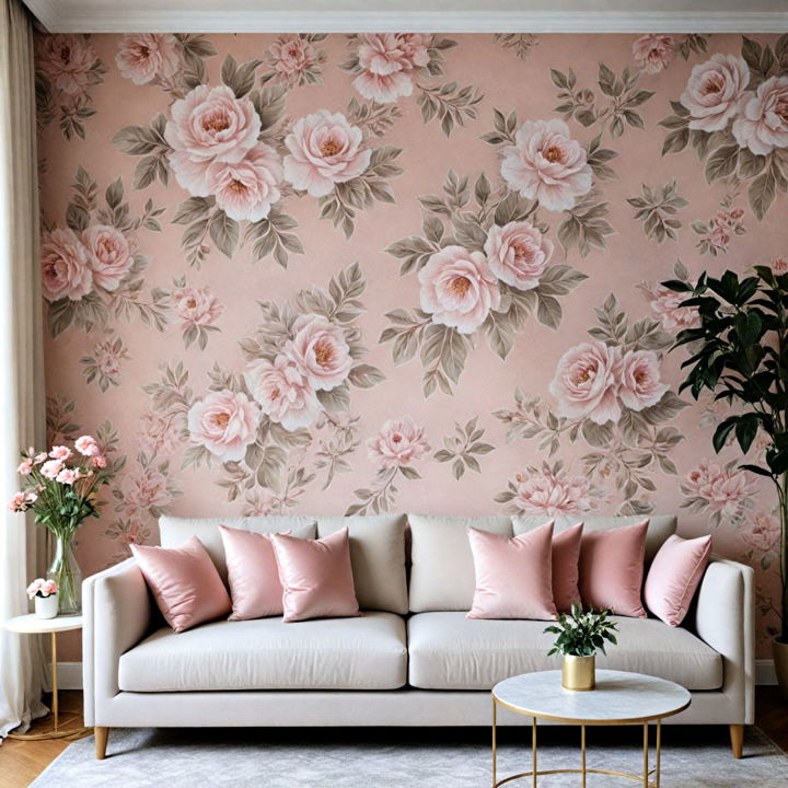 neutral pattern living room