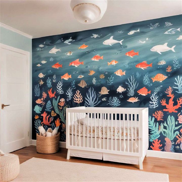 nursery with an underwater theme