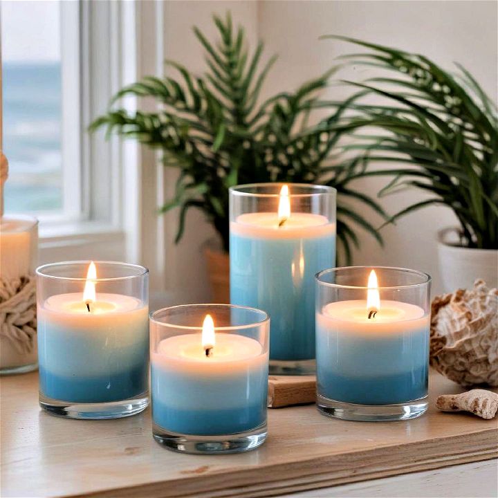 ocean scented candles decor