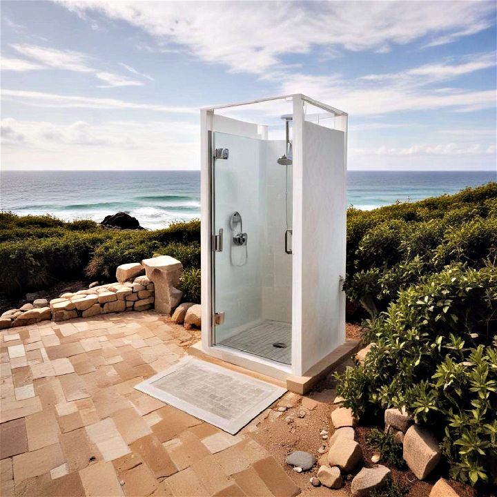 ocean view enclosure shower