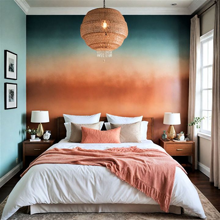 ombre effect to add elegance to your bedroom