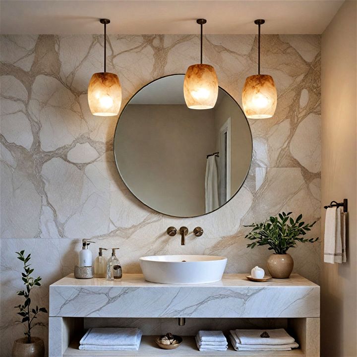 onyx lighting fixtures to create a soft glow