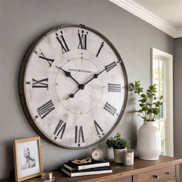 opt for an oversized clock