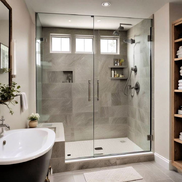 opt for glass shower door