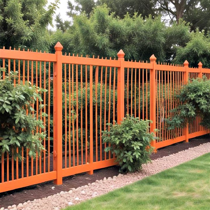 orange garden fence