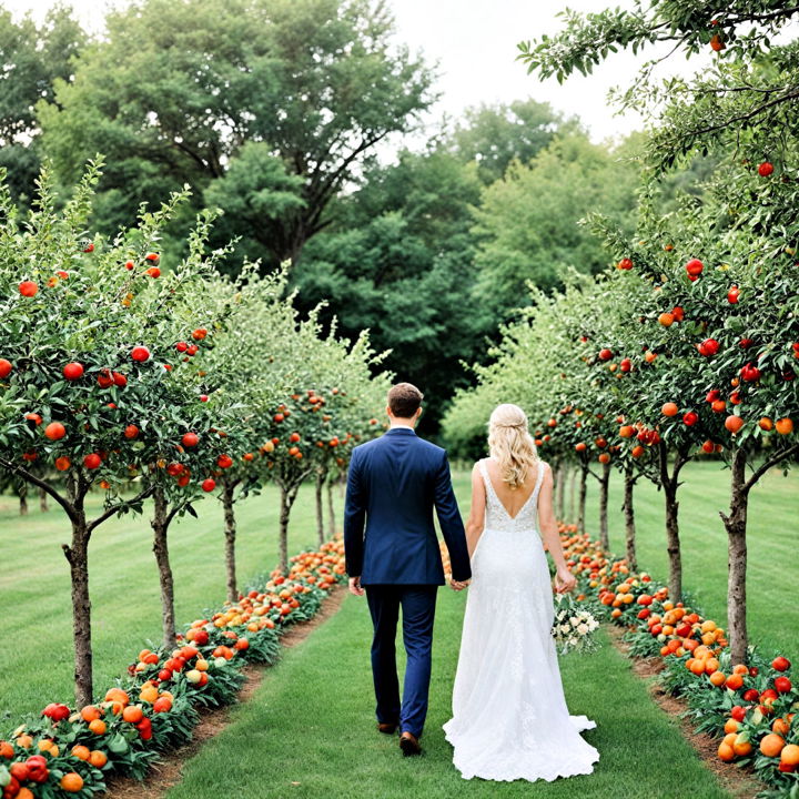 orchard summer wedding
