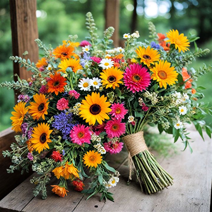 organic wildflower bouquet