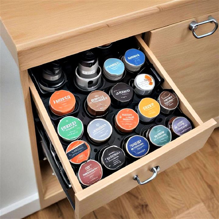 organized coffee pods