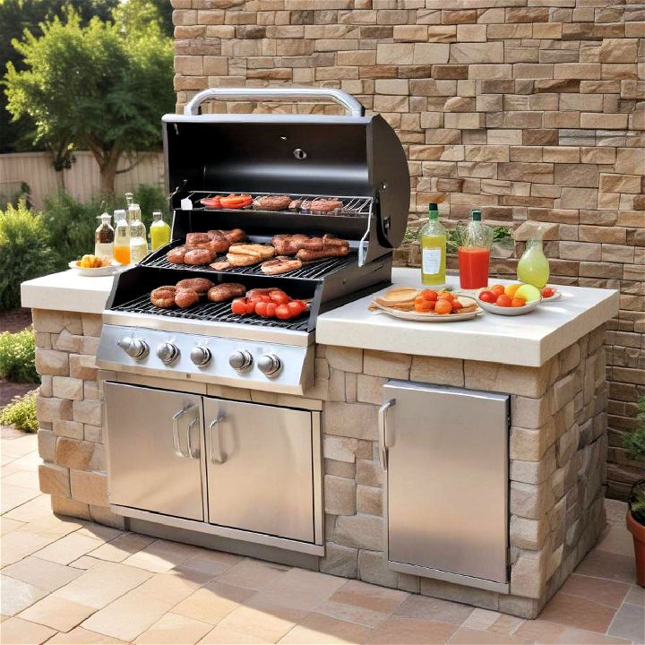 outdoor barbecue station for gatherings
