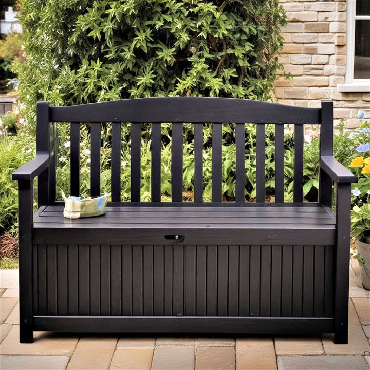 outdoor benches with storage solution