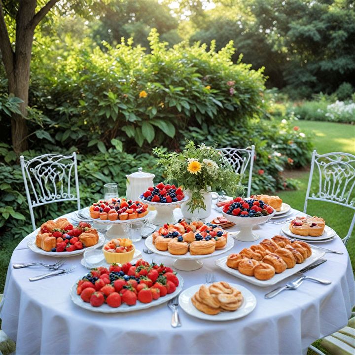 outdoor breakfast or brunch