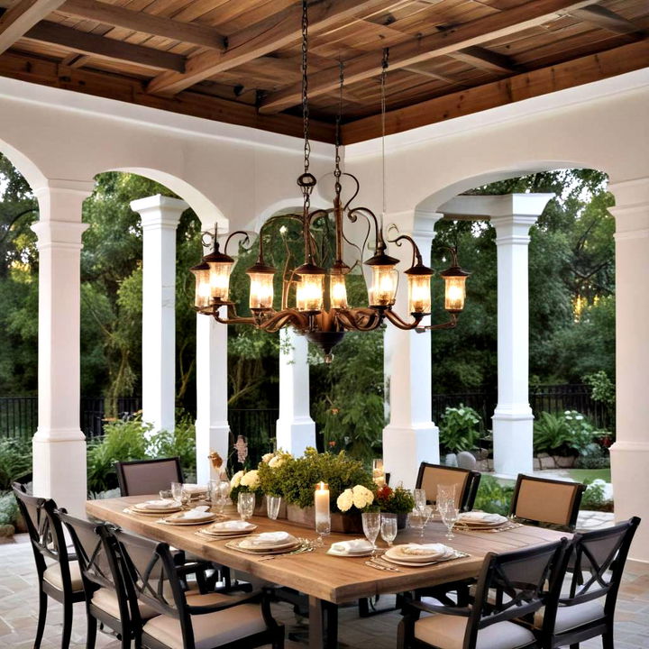 outdoor chandelier lighting