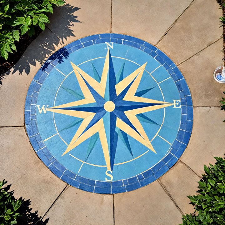 outdoor compass rose for elegance