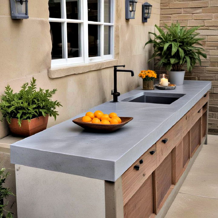 outdoor concrete countertop idea