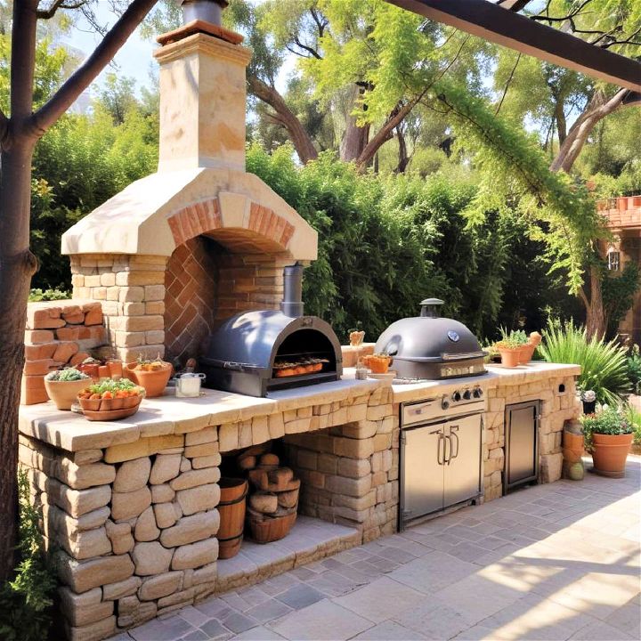 outdoor cooking area