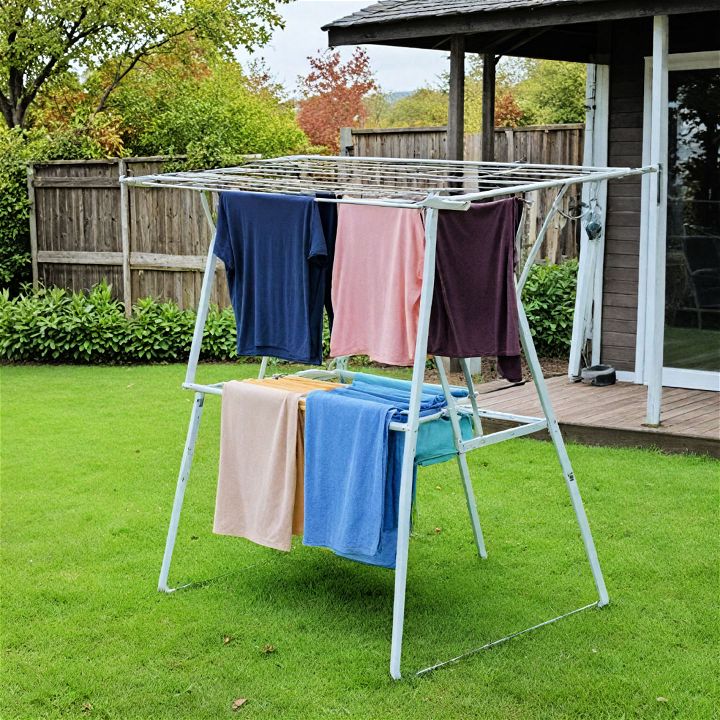 outdoor folding drying rack