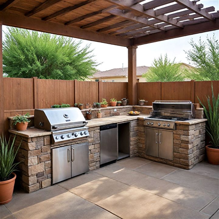 outdoor kitchen for arizona backyard