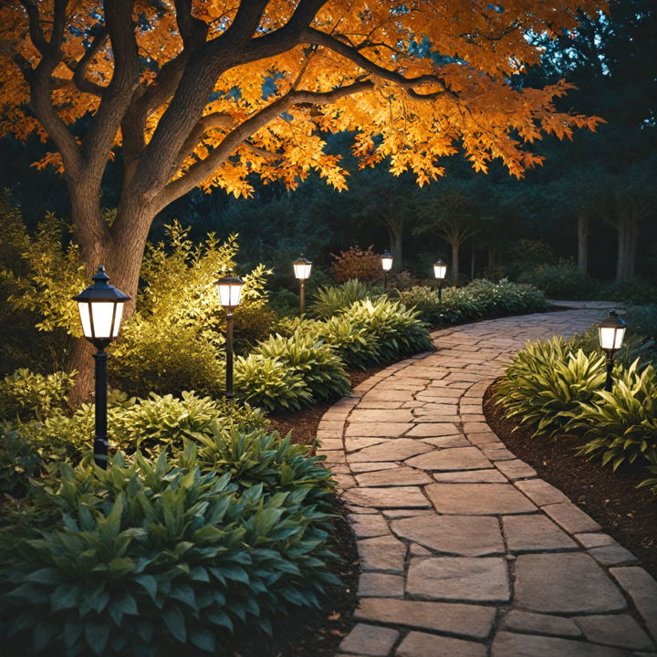 outdoor lighting for fall garden