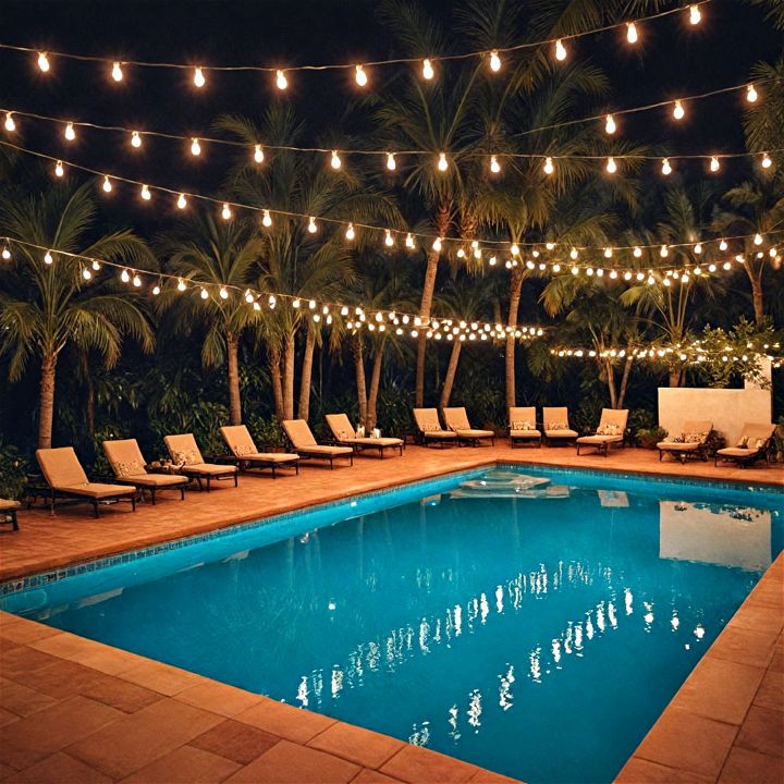 outdoor lighting for pool party