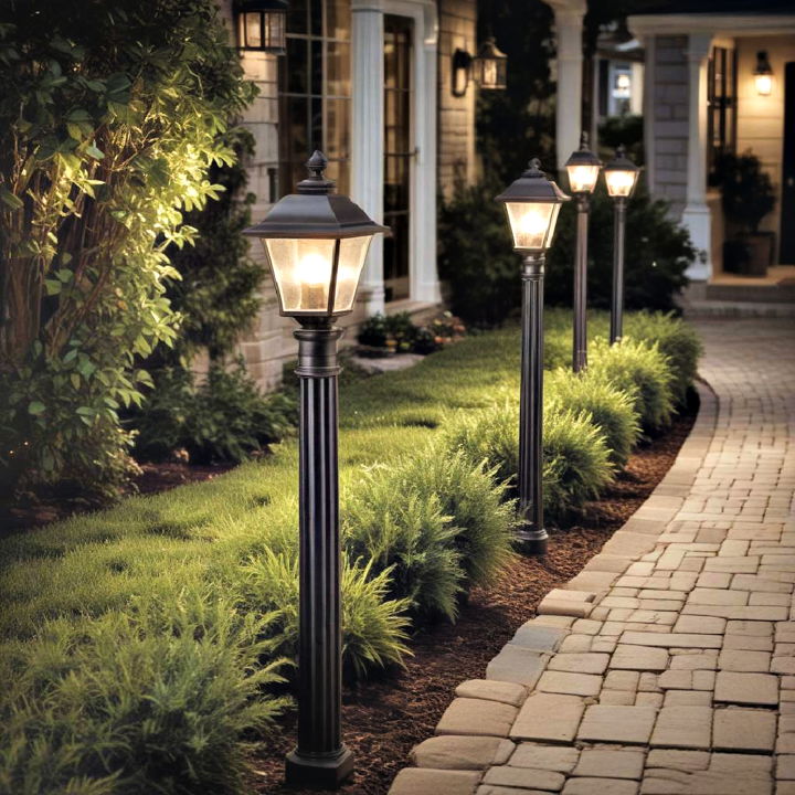 outdoor post lighting for front of house