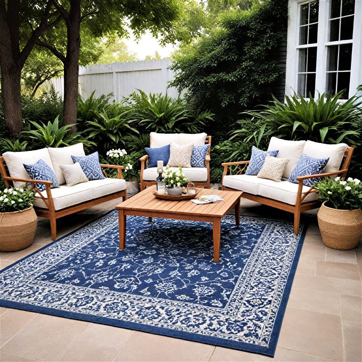 outdoor rug for seating area