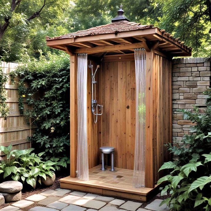 outdoor shower pavilion