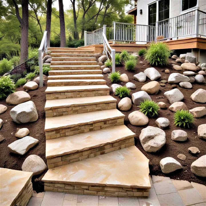 outdoor staircase for backyard