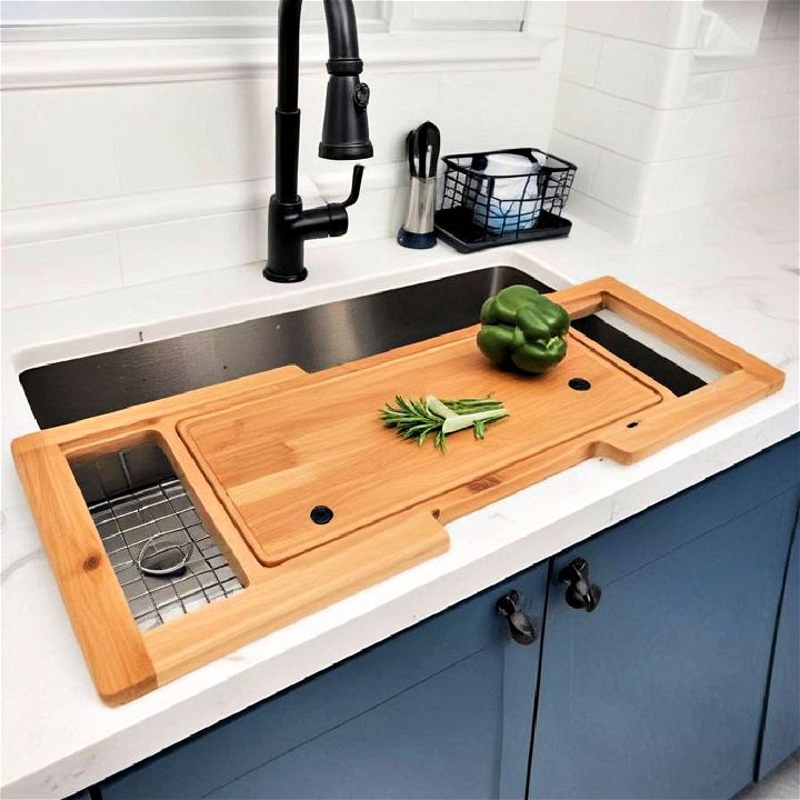 over the sink cutting board for smaller kitchens