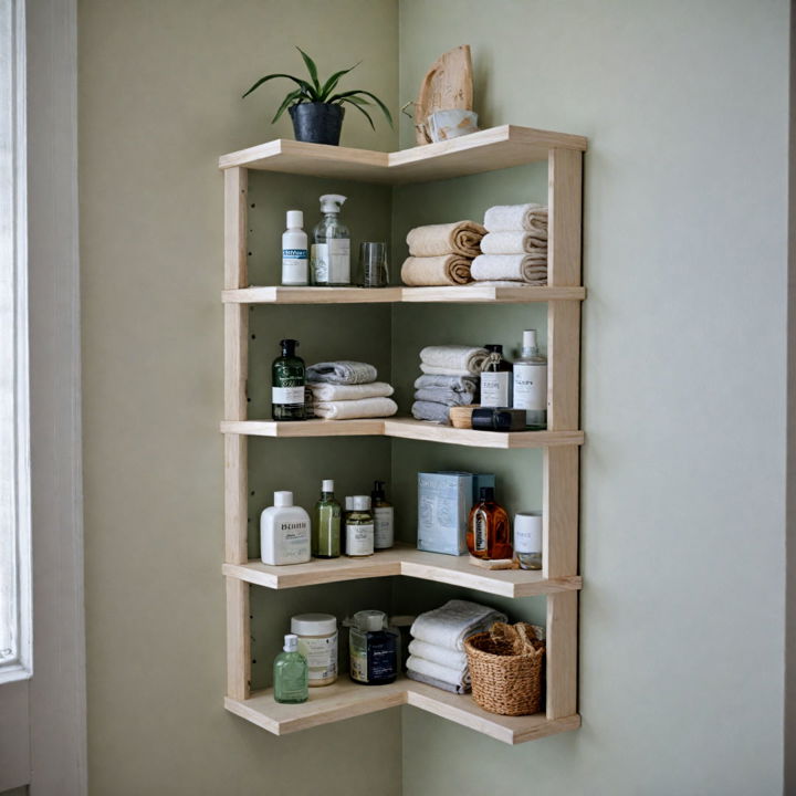 over the toilet corner shelving units