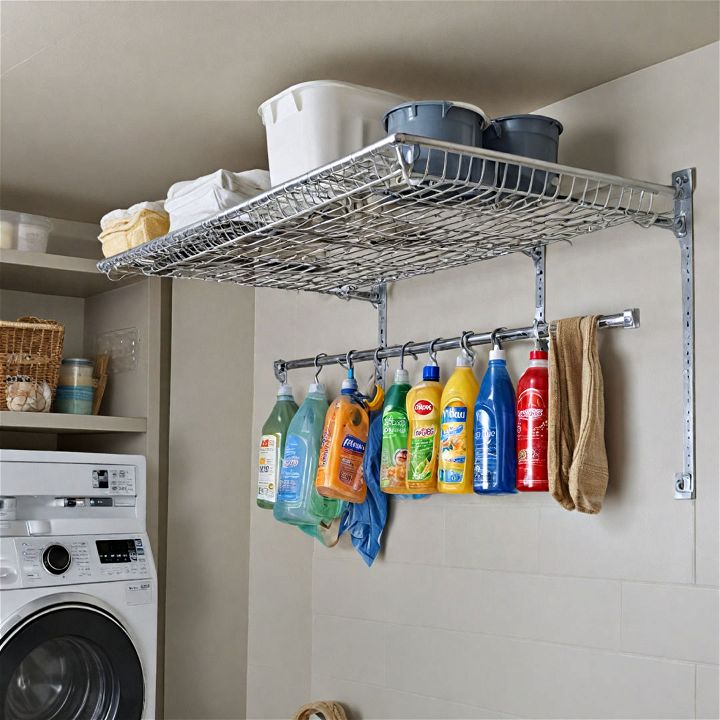 overhead storage rack for garage laundry room