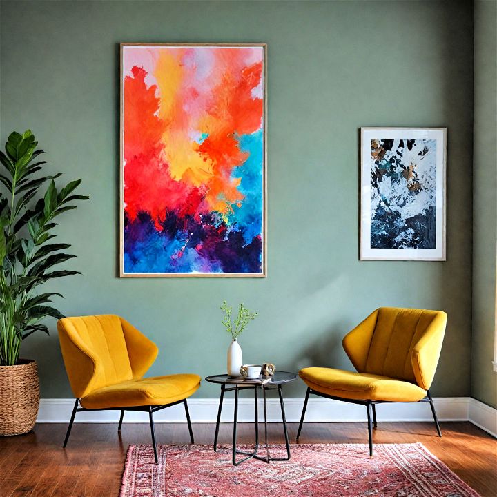 oversized art to create a focal point