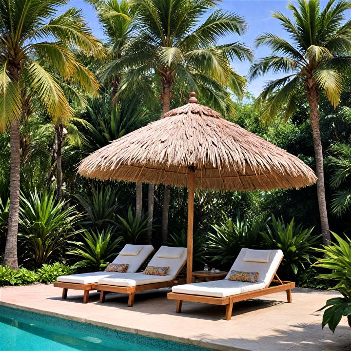 palapa umbrella for lounging