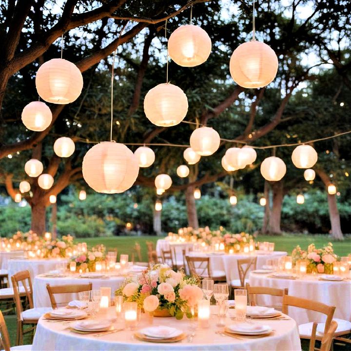 paper lanterns for outdoor wedding