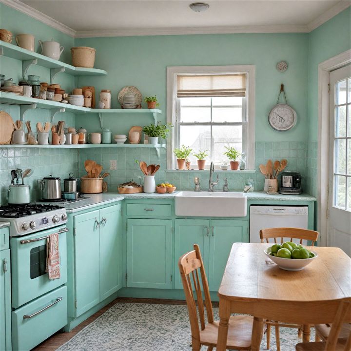 pastel color palette for retro kitchen